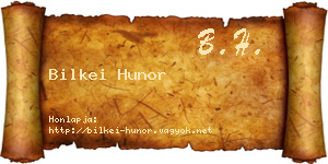 Bilkei Hunor névjegykártya